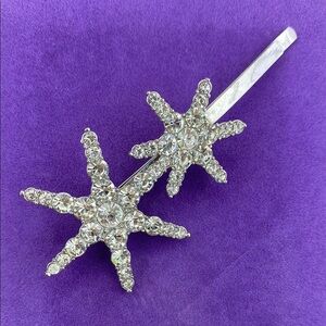 💛 Silver Sparkling Star Hair Clip